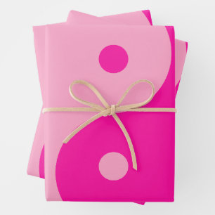 Yin Yang Pink Geschenkpapier Set