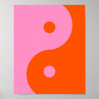 Yin Yang Pink und Orange