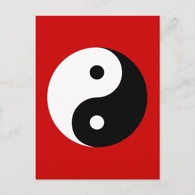 Yin Yang Postkarte (Vorderseite)