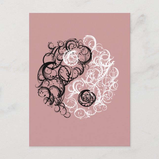 Yin Yang Postkarte (Vorderseite)