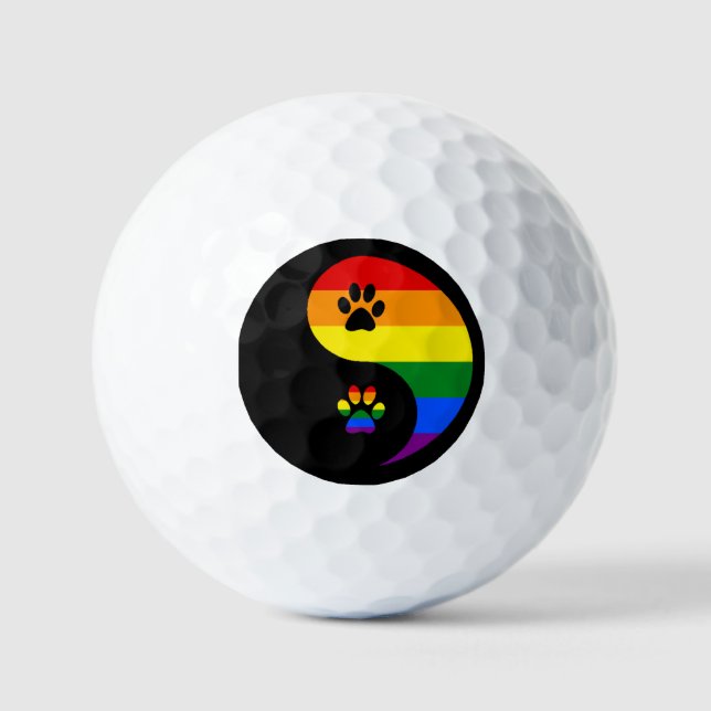 Yin-yang Pride Golfball (Vorderseite)