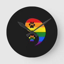 Yin-yang Pride Runde Wanduhr