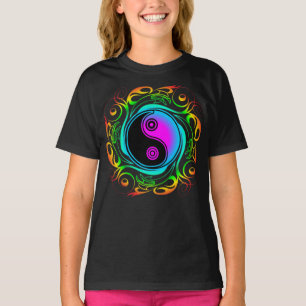 Yin Yang Psychedelic Rainbow Tattoo T-Shirt