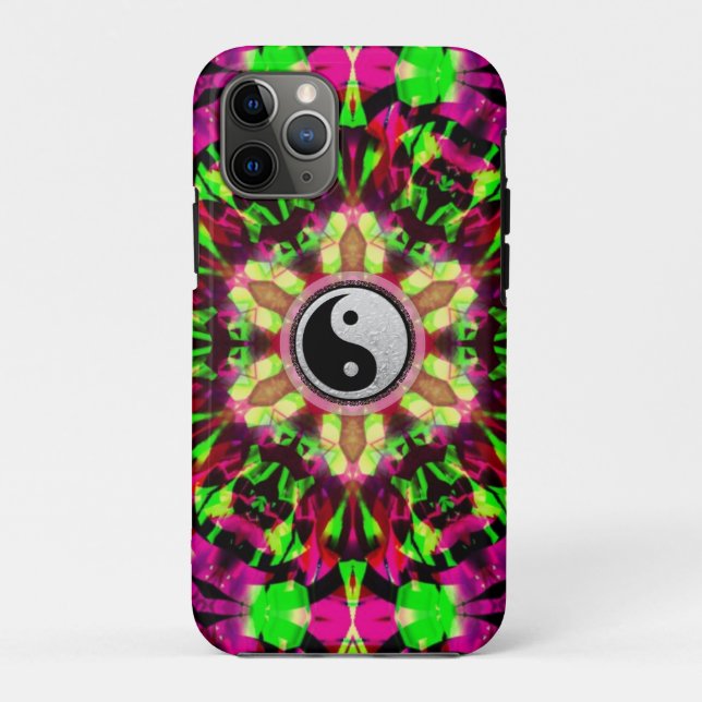 Yin Yang Psychedelic Star Case-Mate iPhone Hülle (Rückseite)