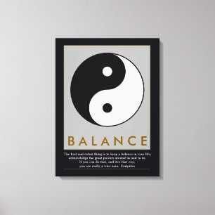 Yin-Yang-Quote Leinwanddruck