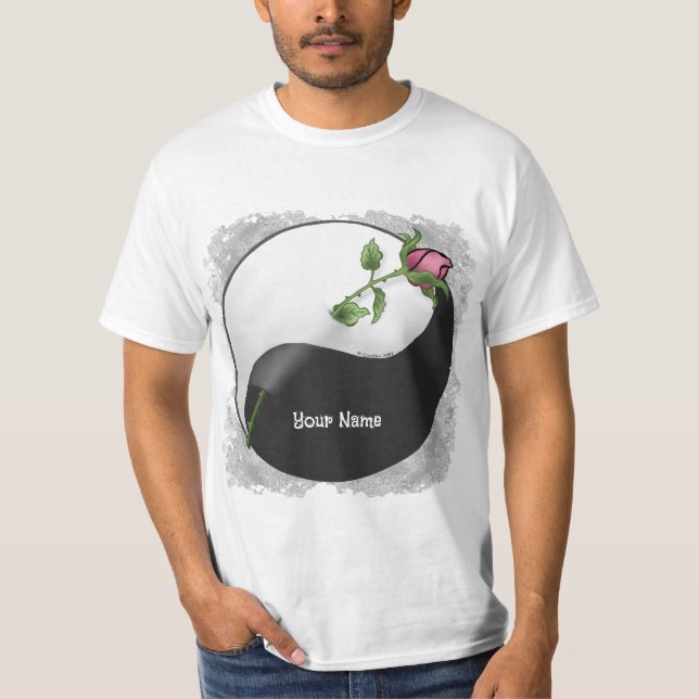 Yin-Yang-Rose Hochzeit T - Shirt (Vorderseite)