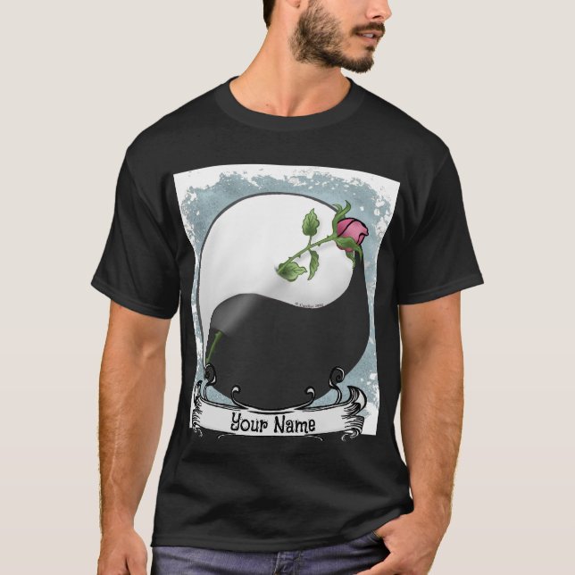Yin-Yang-Rose Hochzeit T - Shirt (Vorderseite)