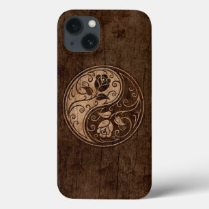 Yin Yang Rosen mit hölzernem Korn-Effekt Case-Mate iPhone Hülle