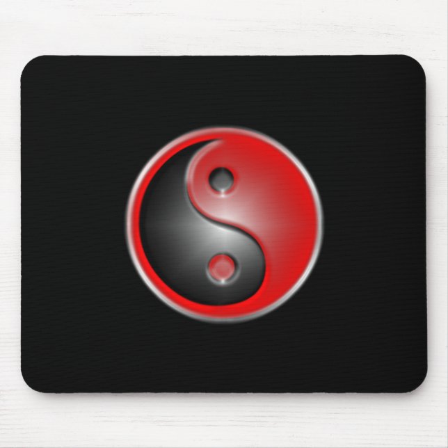 yin-Yang-rot Mousepad (Vorne)