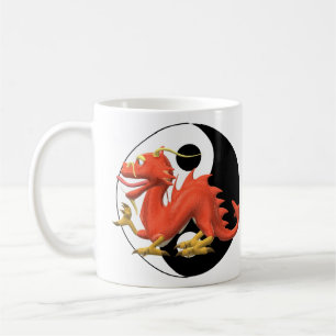 Yin-yang Roter Drache Tasse