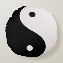 Yin Yang Round Throw Kissen