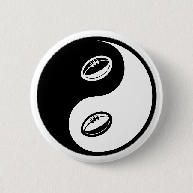 Yin Yang Rugby Button (Vorderseite)