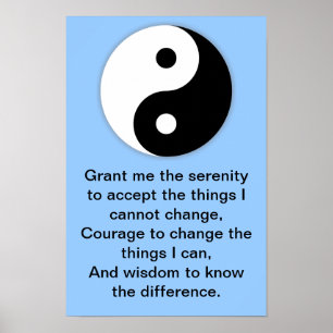 Yin Yang Ruhe-Gebet Poster