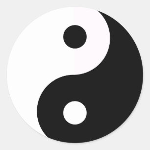 Yin Yang Runder Aufkleber