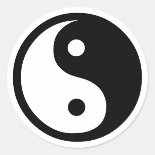 Yin Yang Runder Aufkleber