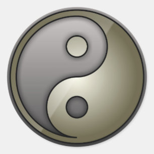 Yin Yang Runder Aufkleber
