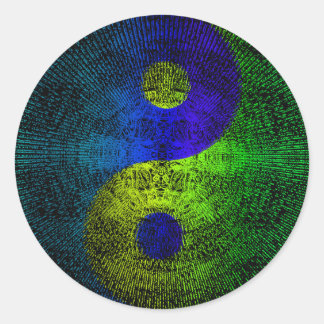 Yin-yang Runder Aufkleber