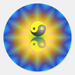 Yin Yang Runder Aufkleber