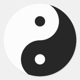"YIN YANG" RUNDER AUFKLEBER