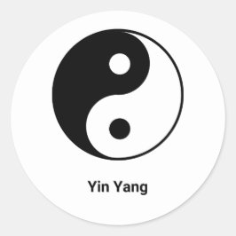 Yin Yang Runder Aufkleber