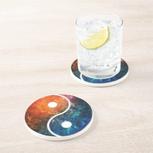 Yin Yang Sandstein Untersetzer