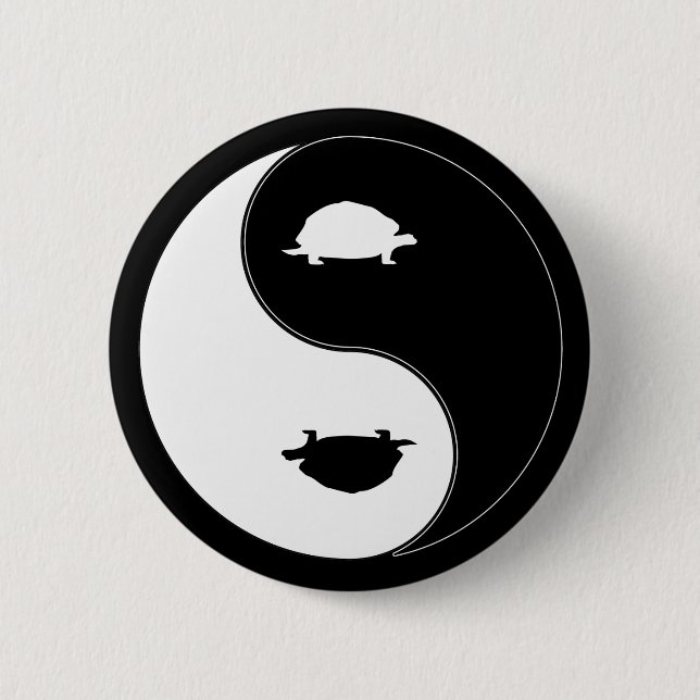 Yin Yang Schildkröte Button (Vorderseite)