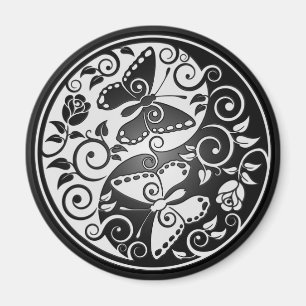 Yin Yang Schmetterlinge Magnet