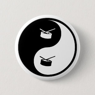 Yin Yang Schnarrtrommel Button