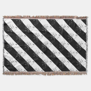 Yin Yang Schwarz-weiß Lotus Blossom Decke