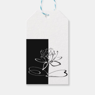 Yin Yang Schwarz-weiß Lotus Blossom Geschenkanhänger