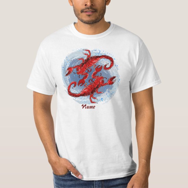 Yin Yang Scorpion benutzerdefinierte T - Shirt (Vorderseite)