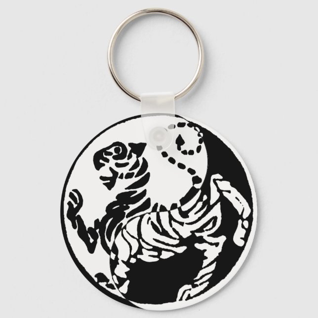 YIN YANG SHOTOKAN TIGER SCHLÜSSELANHÄNGER (Vorderseite)