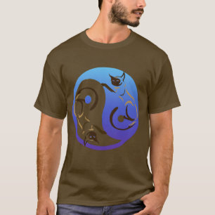 Yin Yang siamesische Katzen-T - Shirt