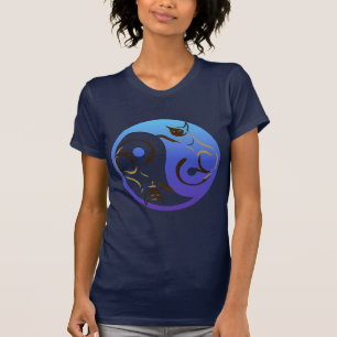 Yin Yang siamesische Katzen-T - Shirt