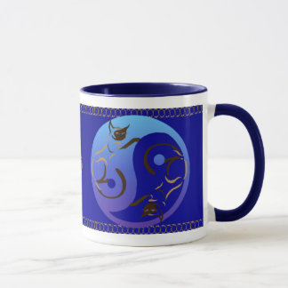 Yin Yang siamesische Katzen-Tasse Tasse
