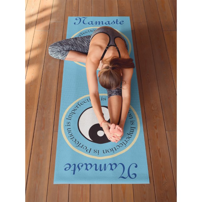Yin Yang Sky Blue Workout, Pilates und Yoga Mat Yogamatte (Yin Yang Sky Blue Workout, Pilates and Yoga Mat)