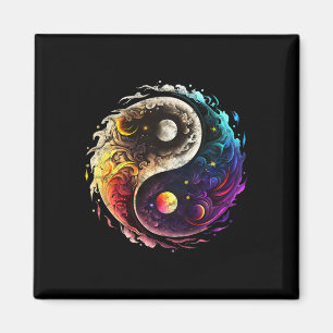 Yin Yang, Sonne, Mond, Universum, Tai Chi, Qigong, Magnet