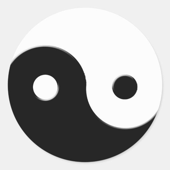 Yin & Yang Spiritual Harmony Asian Art Sticker (Vorderseite)