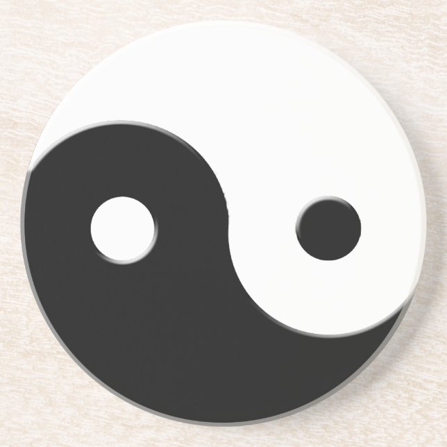 Yin & Yang Spirituelle Harmonie & Balance Unterset Sandstein Untersetzer (Vorne)
