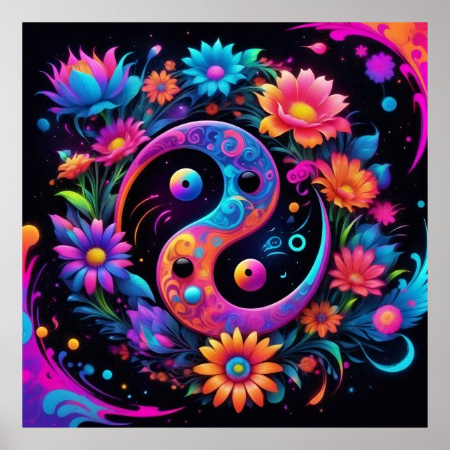 Yin Yang Spirituelle Harmonie Poster (Vorne)