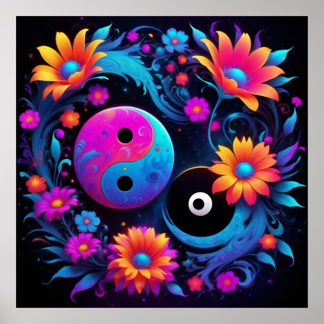 Yin Yang Spirituelle Harmonie Poster (Vorne)