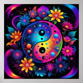Yin Yang Spirituelle Harmonie Poster
