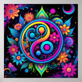 Yin Yang Spirituelle Harmonie Poster