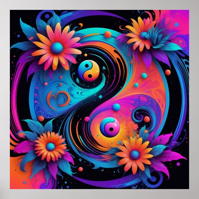 Yin Yang Spirituelle Harmonie Poster (Vorne)