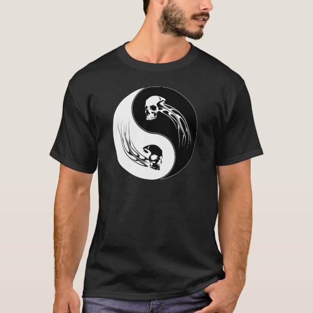 Yin Yang Stammes- Schädel T-Shirt (Vorderseite)