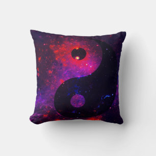 Yin Yang Stardust Blue Lila Red Kissen