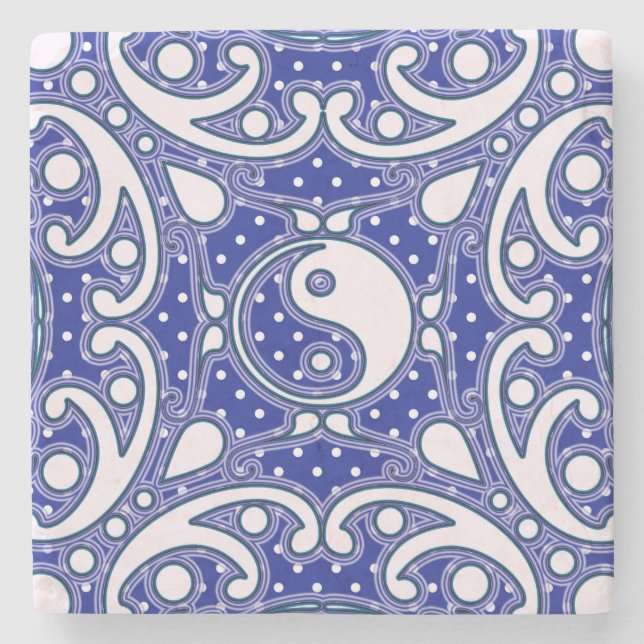 Yin Yang Steinuntersetzer (Vorderseite)
