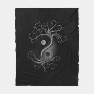Yin Yang Swirl Tree Fleecedecke