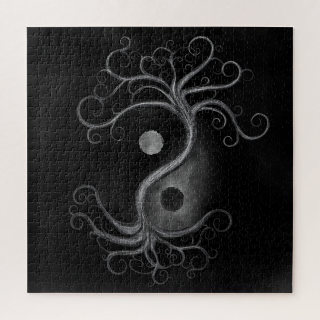 Yin Yang Swirl Tree Puzzle (Vertikal)