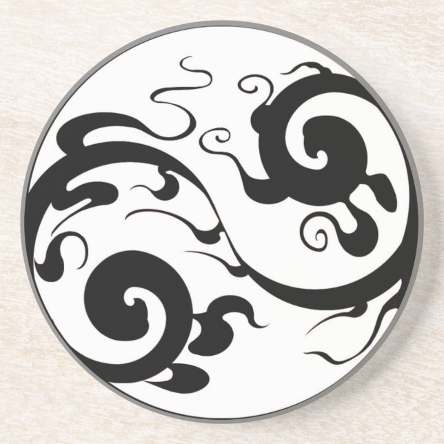 Yin-Yang Swirl Untersetzer (Vorne)